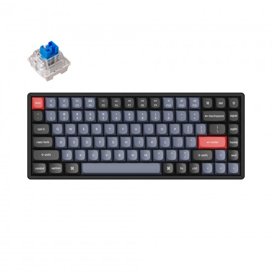 Геймърска механична клавиатура Keychron K2 Pro Hot-Swappable Keychron K Pro Mechanical Blue Switch, RGB Backlight Aluminium Frame