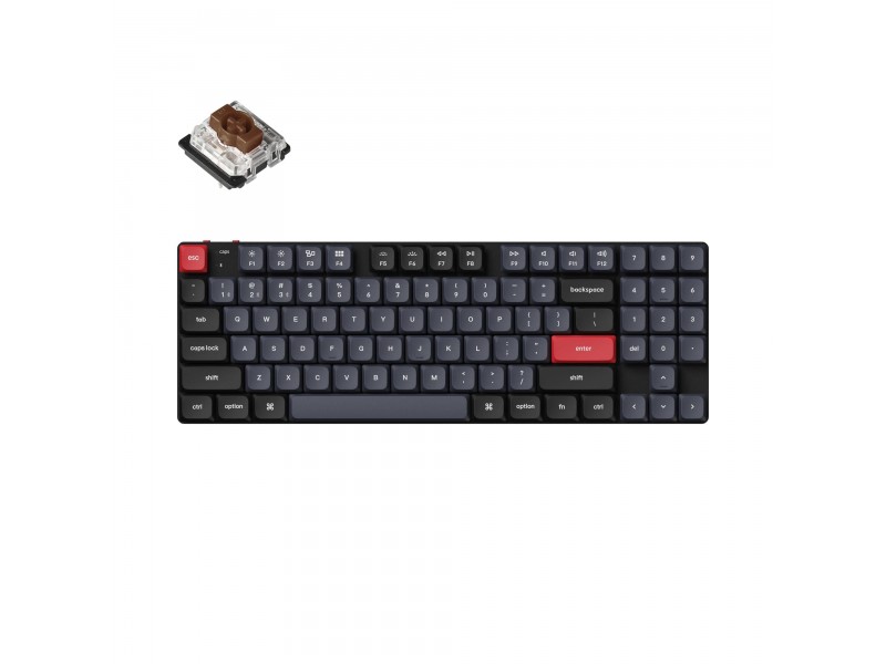 Геймърска Механична клавиатура Keychron K13 Pro TKL Low Profile Gatheron Brown Switch - RGB Backlight, Aluminium Frame