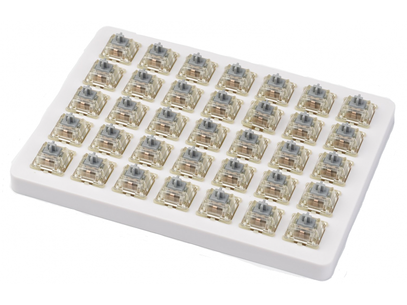 Суичове за механична клавиатура Keychron Cherry MX, Silver, RGB, Switch Set 35 броя