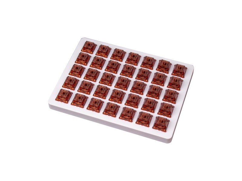 Суичове за механична клавиатура Keychron Gateron Phantom Brown Switch, Комплект 35 броя