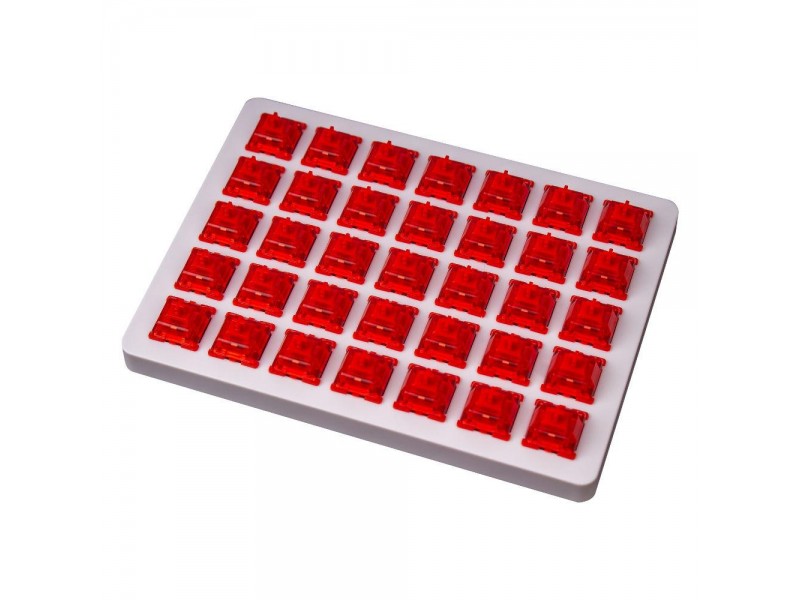 Суичове за механична клавиатура Keychron Gateron Phantom Red Switch, Комплект 35 броя