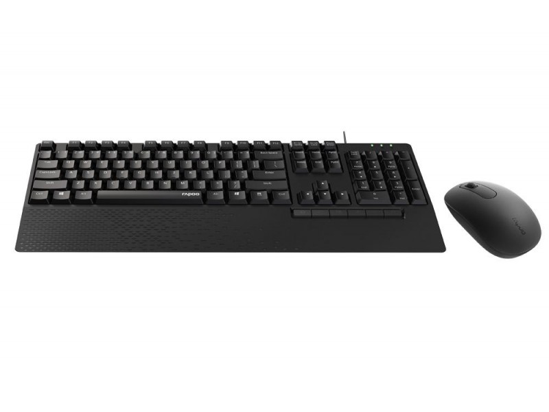 Комплект клавиатура и мишка RAPOO NX2000, кирилизирана, Черен
