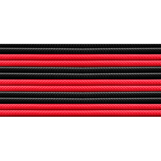 Комплект оплетени кабели Cooler Master, Червено/Черни