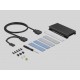 Карта за разширение на слотове Delock, PCI Express x4 към 1 x internal NVMe M.2 Key M, RGB LED, Low Profile