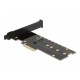 Карта за разширение на слотове Delock, PCI Express x4 към 1 x internal NVMe M.2 Key M, RGB LED, Low Profile