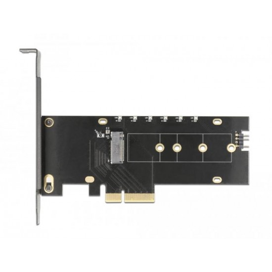 Карта за разширение на слотове Delock, PCI Express x4 към 1 x internal NVMe M.2 Key M, RGB LED, Low Profile