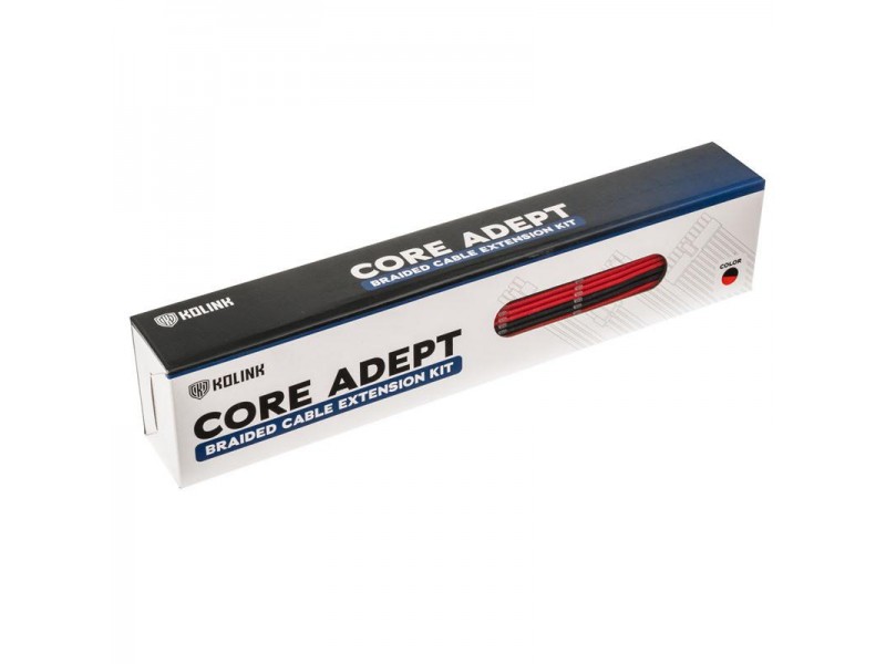 Комплект оплетени кабели Kolink Core, Black/Red