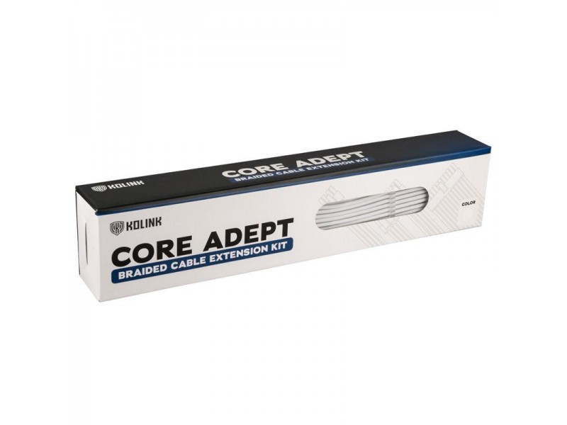 Комплект оплетени кабели Kolink Core, White