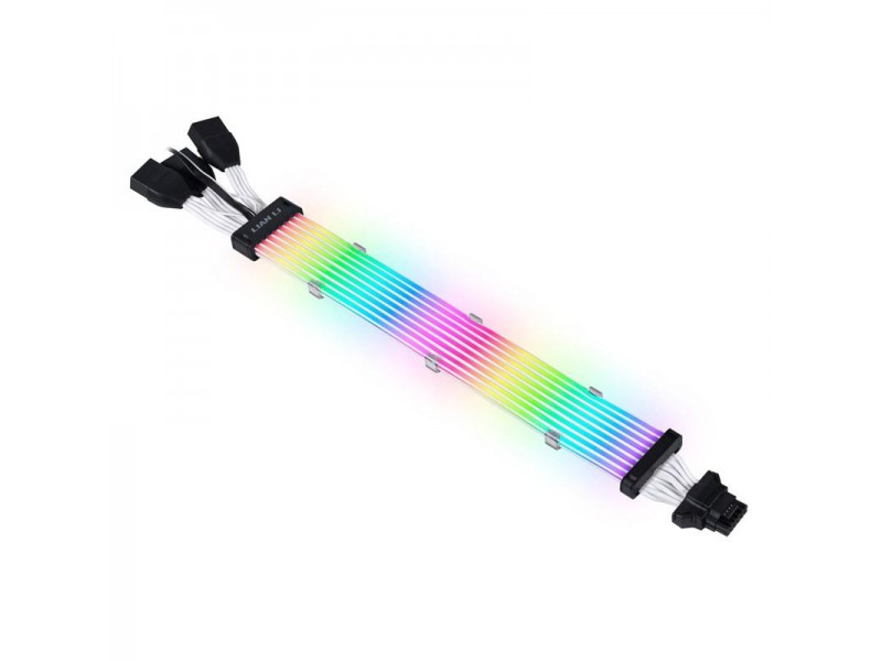 Удължителен RGB кабел Lian-Li Strimer Plus V2, 16-Pin 12VHPWR към 3x8-Pin за RTX 40-та серия, 108 LED