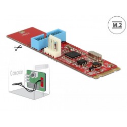 Адаптер Delock, M.2 Key B+M мъжко към 1 x USB 5 Gbps Pin Header