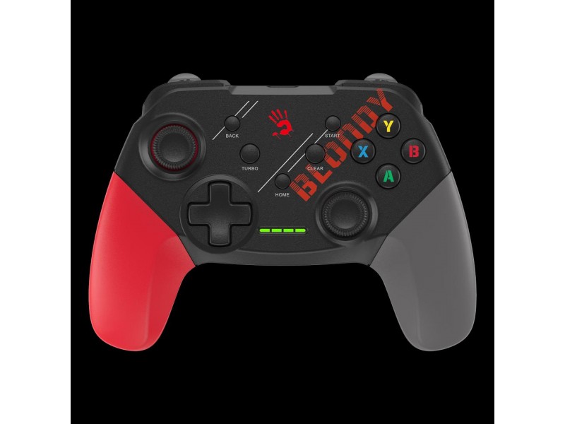  Геймърски контролер A4tech Bloody GPW50, Dual-mode жичен и безжичен, Червен