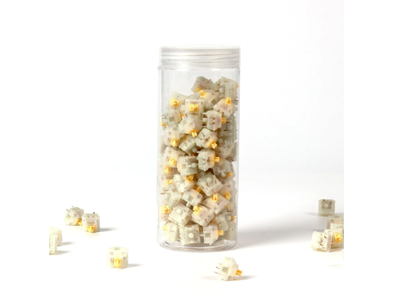 Суичове за механична клавиатура Keychron Gateron KS-3X1 Milky Yellow Switch Set 110 броя