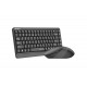 Комплект клавиатура и мишка A4TECH Fstyler F1110Q, Безжичен, Сива