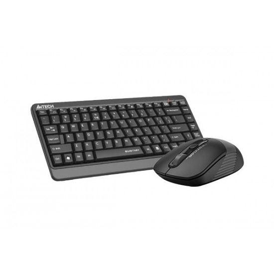 Комплект клавиатура и мишка A4TECH Fstyler F1110Q, Безжичен, Сива