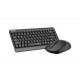 Комплект клавиатура и мишка A4TECH Fstyler F1110Q, Безжичен, Сива
