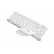 Комплект клавиатура и мишка A4TECH Fstyler FG1012, Безжичен, Бяла