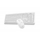 Комплект клавиатура и мишка A4TECH Fstyler FG1012, Безжичен, Бяла