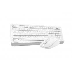 Комплект клавиатура и мишка A4TECH Fstyler FG1012, Безжичен, Бяла
