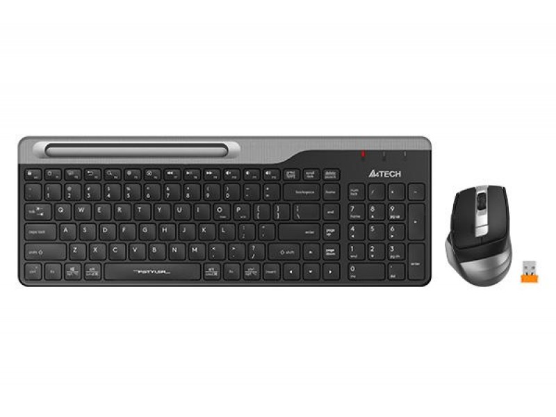 Комплект клавиатура и мишка A4TECH Fstyler FB2535C, Bluetooth & 2.4G, Черен/Сив