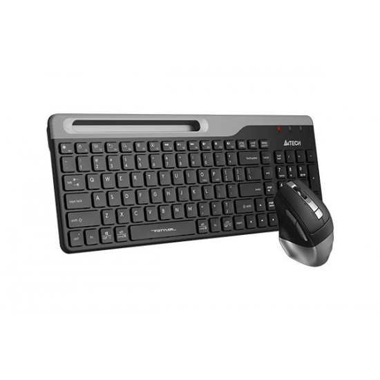 Комплект клавиатура и мишка A4TECH Fstyler FB2535C, Bluetooth & 2.4G, Черен/Сив