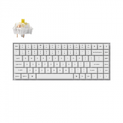 Геймърска механична клавиатура Keychron K2 Pro White QMK/VIA Hot-Swappable K Pro Banana Switch, RGB Backlight Plastic Frame
