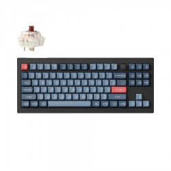 Геймърска Механична клавиатура Keychron V3 Max QMK, Carbon Black, Gateron Jupiter Brown Switch, RGB Backlight
