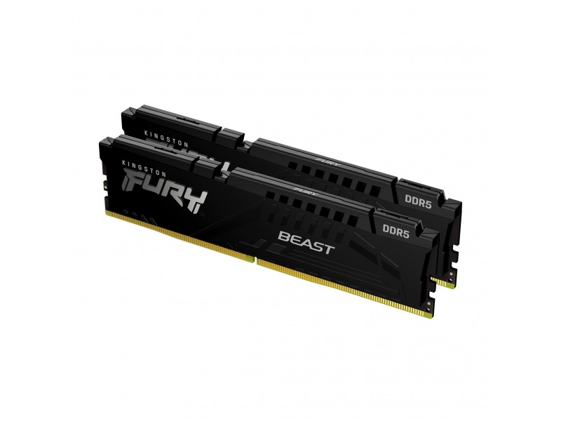 Памет Kingston FURY Beast Black 32GB(2x16GB) DDR5 6400MHz CL32 KF564C32BBEK2-32 - AMD Expo