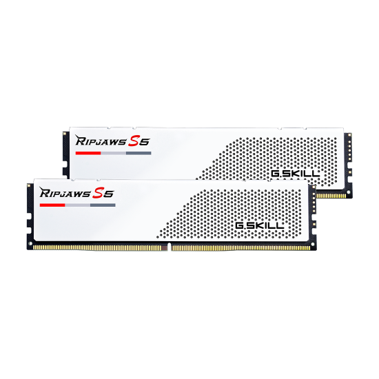 Памет G.SKILL Ripjaws S5 White, 32GB(2x16GB), DDR5, PC5-41600, 5200MHz, CL36, F5-5200J3636C16GX2-RS5W