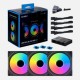Вентилатори Lian-Li UNI SL-INF 120, ARGB, 3 Fan комплект, Включен контролер, Черен