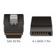 Интерфейсен кабел DeLock, Mini SAS SFF-8087 > 4 x SATA 7 pin, 0.5 m