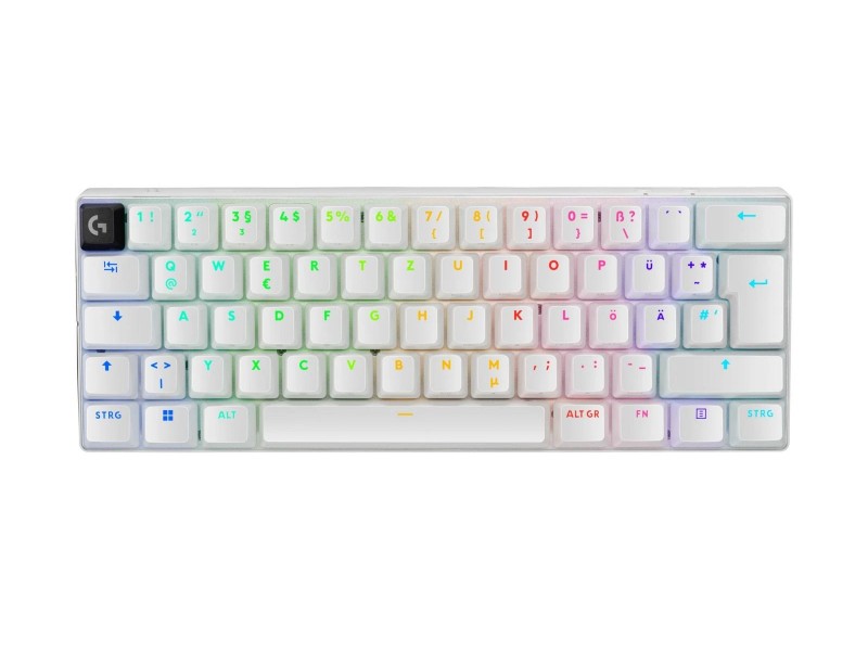 Геймърска клавиатура Logitech Pro X 60 Tactile White, KEYCONTROL, LIGHTSYNC, RGB, Бяла