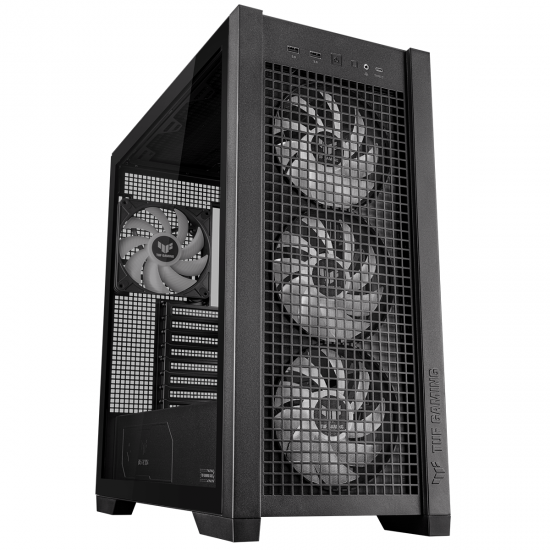 Кутия ASUS TUF GAMING GT302 Tempered Glass, ARGB, Black