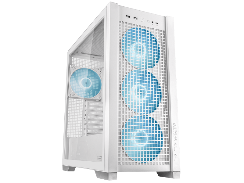 Кутия ASUS TUF GAMING GT302 Tempered Glass, ARGB, White