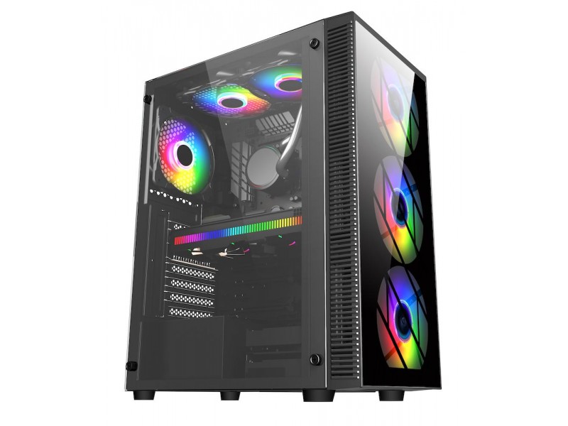 Кутия FSP CMT192 TG ATX Mid Tower, Черна