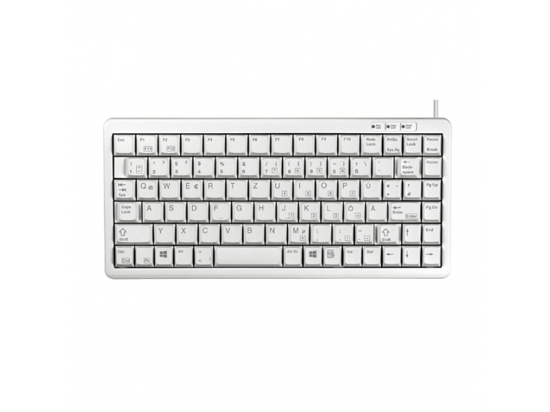 Жична клавиатура CHERRY G84-4100, USB, 86 клавиша, Светло сива