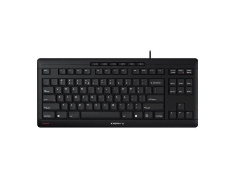 Жична клавиатура CHERRY STREAM, TKL, SX технология, Черна