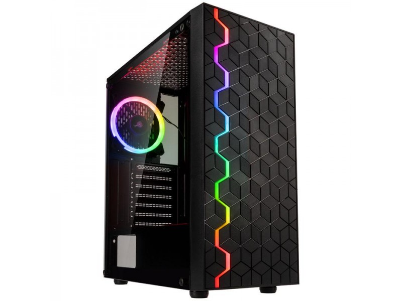Кутия Kolink Inspire К8 АRGB TG, Mid-tower, Черна