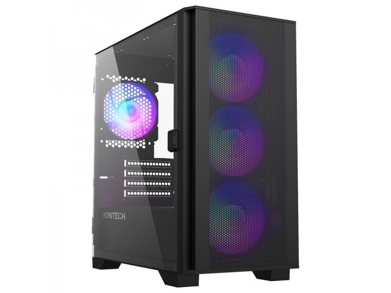 Кутия MONTECH AIR 100 ARGB, TG, Micro-ATX, Черна