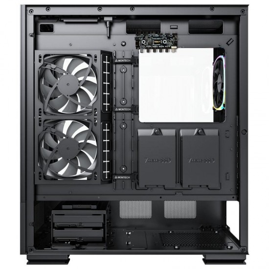 Кутия MONTECH SKY TWO ARGB, TG, Mid-Tower Черна