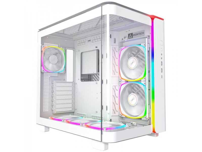 Кутия MONTECH KING 95 PRO ARGB, TG, Mid-Tower, Бяла