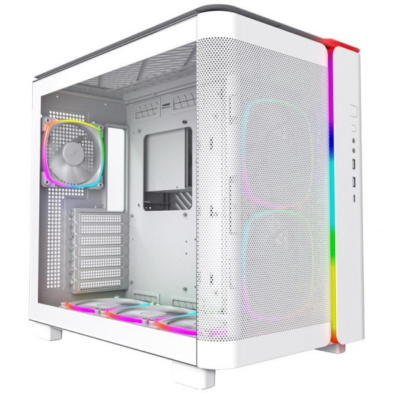 Кутия MONTECH KING 95 PRO ARGB, TG, Mid-Tower, Бяла