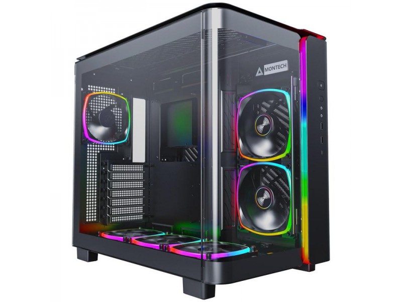 Кутия MONTECH KING 95 PRO ARGB, TG, Mid-Tower, Черен