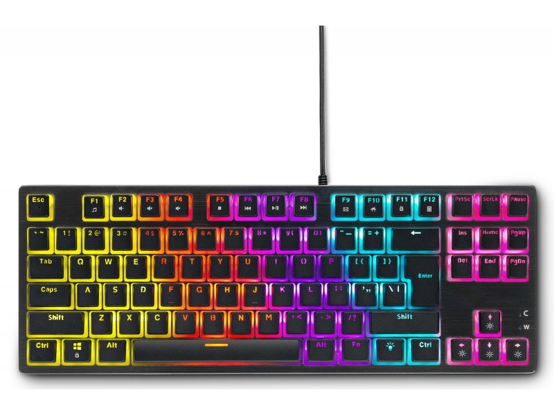 Геймърска механична клавиатура Spartan Gear Lochos 2 RGB TKL, Черна