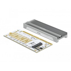PCI Express x16 (x1 / x4 / x8) карта Delock, за M.2 NVMe M.2 Key M, RGB LED