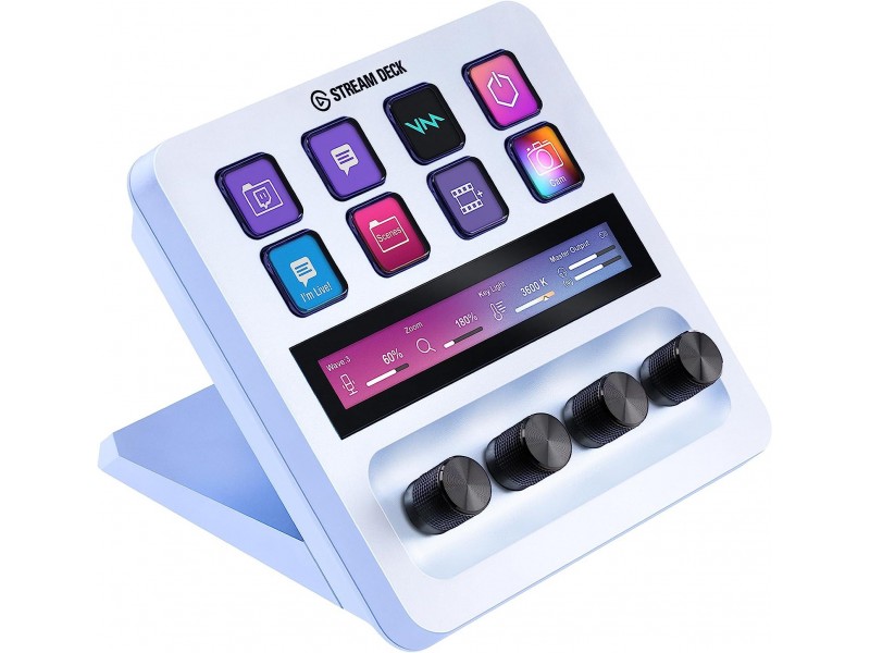 Контролер Elgato Stream Deck Plus - LCD Touch Panel White Edition