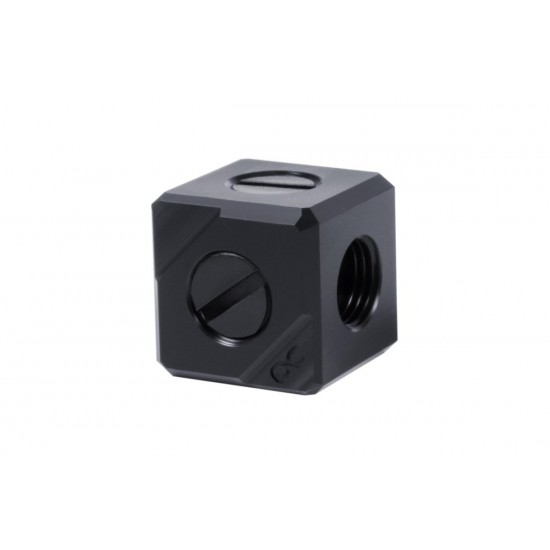 Терминал за свързване Alphacool Eiszapfen, G1/4 IT, 5 посочвен, Черен
