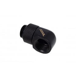 Въртящ се L-конектор Alphacool Eiszapfen, G1/4 AG auf G1/4 IG, Черен мат