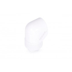 Въртящ се L-конектор Alphacool Eiszapfen, G1/4 AG auf G1/4 IG, Бял