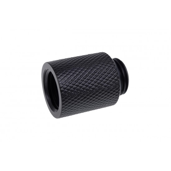 Удължител Alphacool Eiszapfen, 20 mm, G1/4 вънжна към G1/4 вътрешна резба, Черен мат