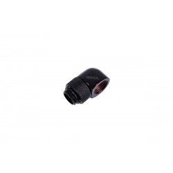 L-конектор Alphacool HF, Въртящ се, G1/4 външна към G1/4 вътрешна резба, Черен мат